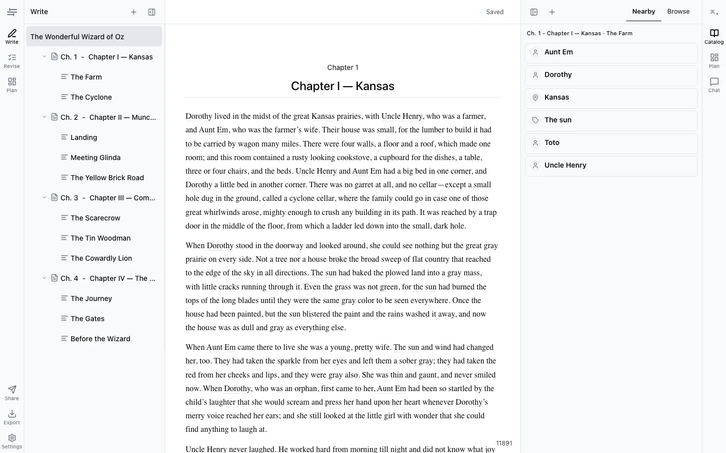 Manuscribe — a Scrivener alternative for planning, drafting, revising, and sharing your novel
